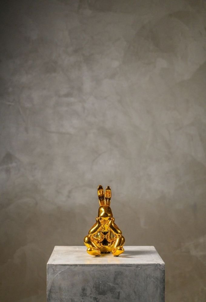 Gold Bunny Seated