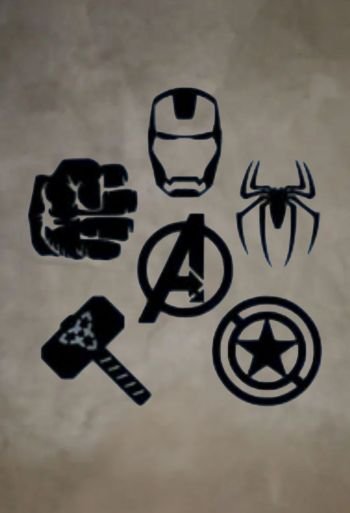 6 Piece Marvel Superhero Wall Decal (Perspex)