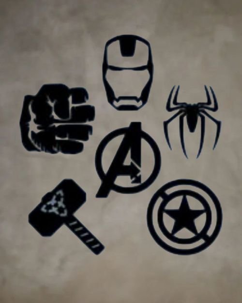 6 Piece Marvel Superhero Wall Decal (Perspex)