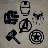 6 Piece Marvel Superhero wall decal