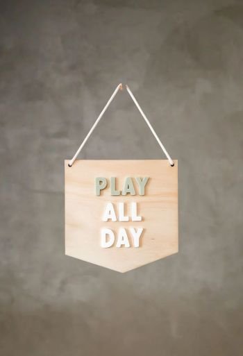 Play All Day Kids Room Sign