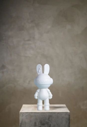 Music Heartbeat Bunny Ornament (White)