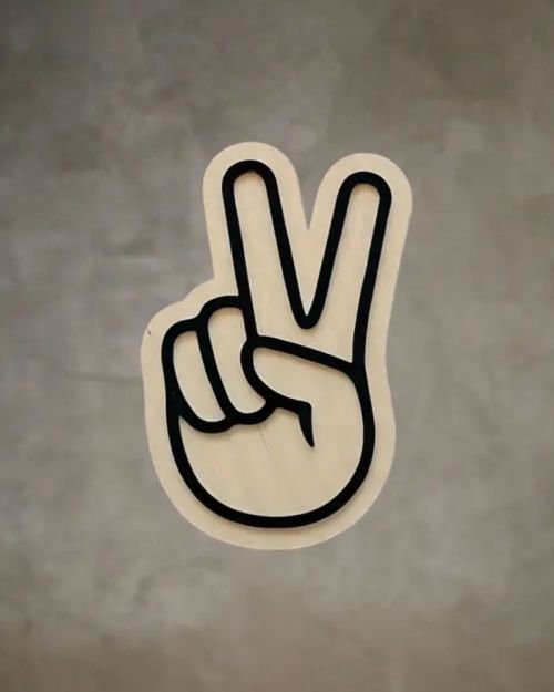 Peace Hand Wall Decal