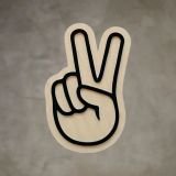 peace hand wall decal
