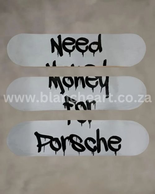 NeedMoney Porsche Trilogy Art Skateboard