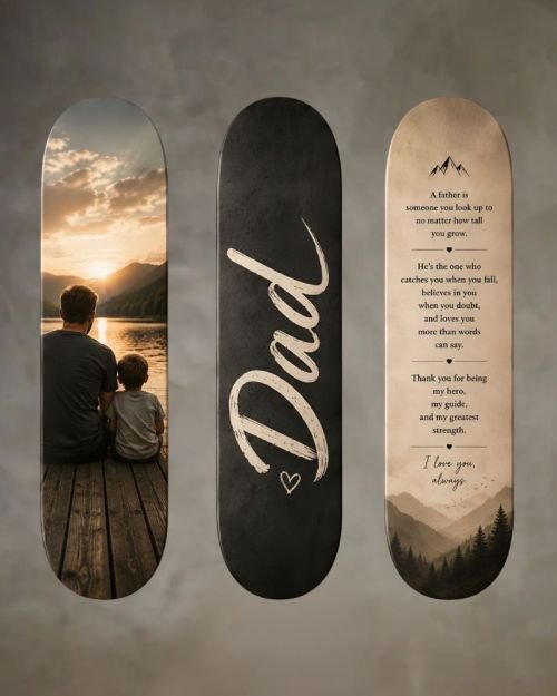 Customised Father’s Day Artwork Skateboard